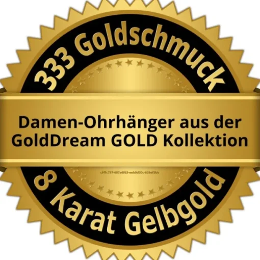 GoldDream Ohrhänger Ellipse Zirkonia weiß Ohrring 333er Gold GDO553WY