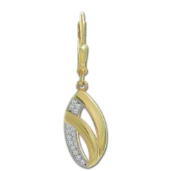 GoldDream Ohrhänger Glamour Zirkonia weiß Ohrring 333er Gold GDO5655Y