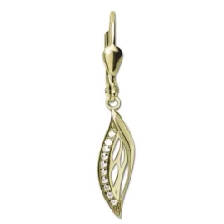 GoldDream Ohrhänger Glamour Zirkonia weiß Ohrring 333er Gold GDO5640Y