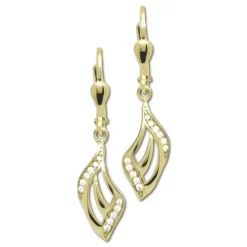 GoldDream Ohrhänger Klassik Zirkonia weiß Ohrring 333er Gold GDO5649Y