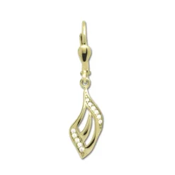 GoldDream Ohrhänger Klassik Zirkonia weiß Ohrring 333er Gold GDO5649Y