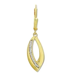 GoldDream Ohrhänger Leaf Zirkonia weiß Ohrring 333er Gold GDO5657Y