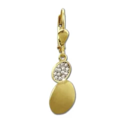GoldDream Ohrhänger Oval Zirkonia weiß Ohrring 333 Gold Echtschmuck GDO531WY