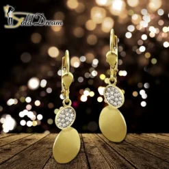 GoldDream Ohrhänger Oval Zirkonia weiß Ohrring 333 Gold Echtschmuck GDO531WY