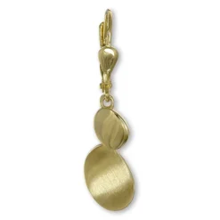 GoldDream Ohrhänger Ovale matt glanz Ohrring 333 Gold Echtschmuck GDO5666Y