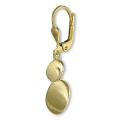GoldDream Ohrhänger Ovale matt glanz Ohrring 333 Gold Echtschmuck GDO5666Y