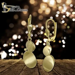 GoldDream Ohrhänger Ovale matt glanz Ohrring 333 Gold Echtschmuck GDO5666Y