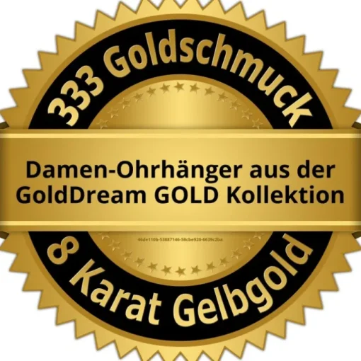 GoldDream Ohrhänger Ovale matt glanz Ohrring 333 Gold Echtschmuck GDO5666Y