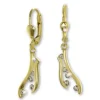 GoldDream Ohrhänger Ranke Zirkonia weiß Ohrring 333er Gold GDO5665Y