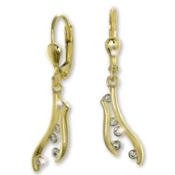 GoldDream Ohrhänger Ranke Zirkonia weiß Ohrring 333er Gold GDO5665Y
