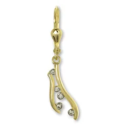GoldDream Ohrhänger Ranke Zirkonia weiß Ohrring 333er Gold GDO5665Y