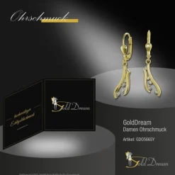 GoldDream Ohrhänger Ranke Zirkonia weiß Ohrring 333er Gold GDO5665Y