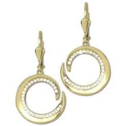 GoldDream Ohrhänger Spirale Zirkonia weiß Ohrring 333er Gold GDO5650Y