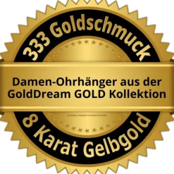 GoldDream Ohrhänger Spirale Zirkonia weiß Ohrring 333er Gold GDO5650Y