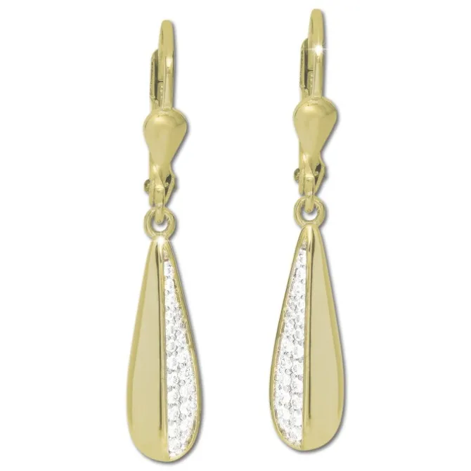 GoldDream Ohrhänger Tropfen Zirkonia weiß Ohrring 333er Gold GDO5645Y