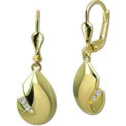 GoldDream Ohrhänger Tropfen Zirkonia weiß Ohrring 333er Gold GDO5684Y