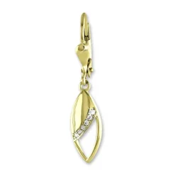 GoldDream Ohrhänger Tropfen Zirkonia Ohrring 333 Gold Echtschmuck GDO556WY