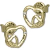 GoldDream Ohrstecker Doppelherz Zirkonia Ohrring 333 Gold Echtschmuck GDO5638Y