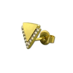 GoldDream Ohrstecker Dreieck Zirkonia Ohrring 333 Gold Echtschmuck GDO5208Y