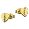 GoldDream Ohrstecker Herz Zirkonia Ohrring 333 Gelbgold Echtschmuck GDO5198Y