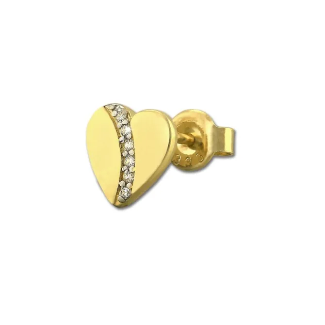 GoldDream Ohrstecker Herz Zirkonia Ohrring 333 Gelbgold Echtschmuck GDO5198Y