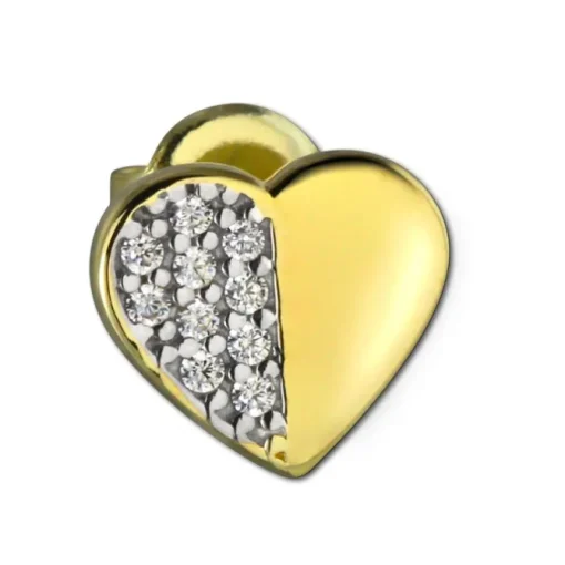 GoldDream Ohrstecker Herz Zirkonia Ohrring 333 Gelbgold Echtschmuck GDO5081Y