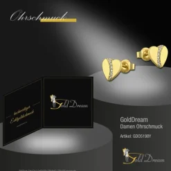 GoldDream Ohrstecker Herz Zirkonia Ohrring 333 Gelbgold Echtschmuck GDO5198Y