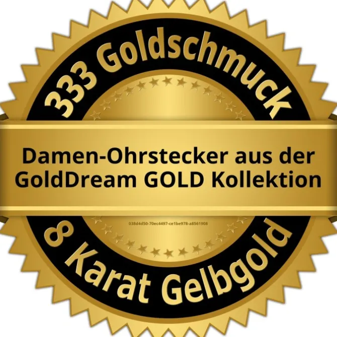 GoldDream Ohrstecker Herz Zirkonia Ohrring 333 Gelbgold Echtschmuck GDO5198Y