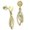 GoldDream Ohrstecker Loop Zirkonia weiß Ohrring 333 Gold Echtschmuck GDO561WY