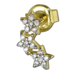 GoldDream Ohrstecker Sterne Zirkonia Ohrring 333 Gelbgold Echtschmuck GDO5091Y