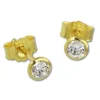 GoldDream Ohrstecker Zirkonia 4mm weiß Ohrring 333 Gelbgold GDO0054Y