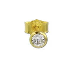 GoldDream Ohrstecker Zirkonia 4mm weiß Ohrring 333 Gelbgold GDO0054Y