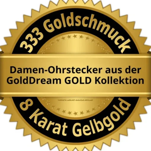 GoldDream Ohrstecker Zirkonia 4mm weiß Ohrring 333 Gelbgold GDO0054Y