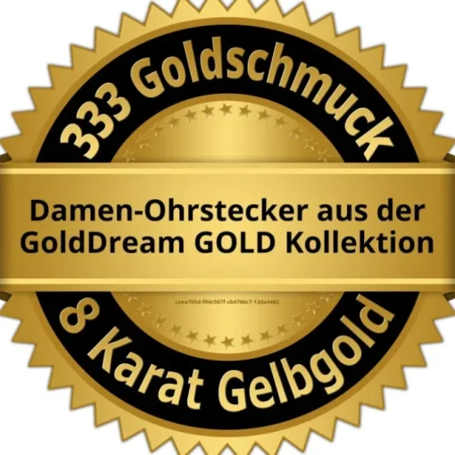 GoldDream Ohrstecker Zirkonia 3mm weiß Ohrring 333 Gelbgold GDO0053Y