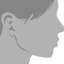 GoldDream Ohrstecker Zirkonia 4mm weiß Ohrring 333 Gelbgold GDO0054Y