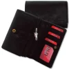 Großes Portemonnaie Querformat Leder schwarz Brieftasche OPD421S