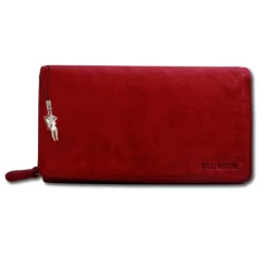 Großes Portemonnaie Querformat XXL Leder rot Brieftasche OPD410R
