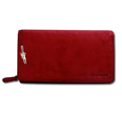 Großes Portemonnaie Querformat XXL Leder rot Brieftasche OPD410R