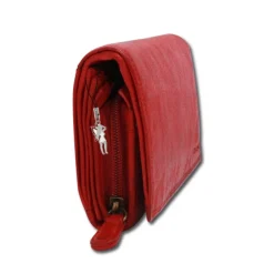 Großes Portemonnaie Querformat XXL Leder rot Brieftasche OPD410R