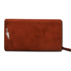 Großes Portemonnaie Querformat XXL Leder cognac Brieftasche OPD410O