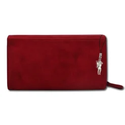 Großes Portemonnaie Querformat XXL Leder rot Brieftasche OPD410R