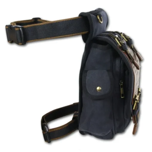 , Gürteltasche Canvas schwarz 2in1 Tasche Manoro OTK211S