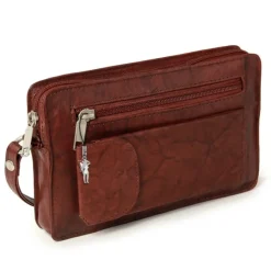 Handgelenktasche Echtleder braun Herrentasche Handytasche DrachenLeder OTJ511N
