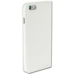 Handyhülle iPhone 6 Plus weiß Bookstyle Case Kunstleder DrachenLeder OME101K