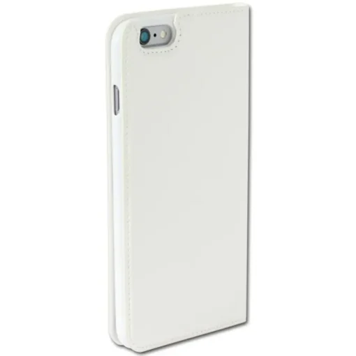Handyhülle iPhone 6 Plus weiß Bookstyle Case Kunstleder DrachenLeder OME101K
