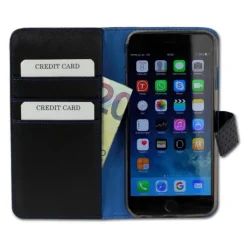 Handyhülle iPhone 6 6S blau Bookstyle Kartenfächer DrachenLeder OME104B