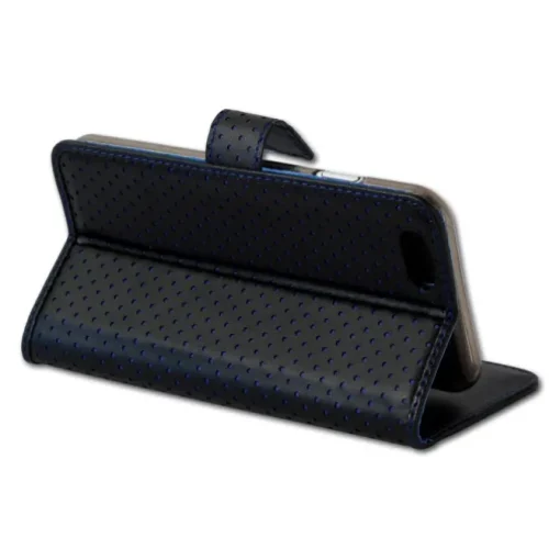 Handyhülle iPhone 6 6S blau Bookstyle Kartenfächer DrachenLeder OME104B