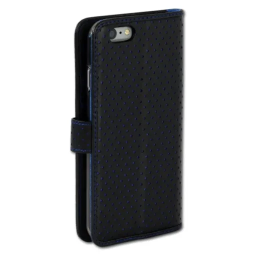Handyhülle iPhone 6 6S blau Bookstyle Kartenfächer DrachenLeder OME104B