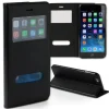 Handyhülle iPhone 6 (S) Plus schwarz Bookstyle Case Kunstleder DrachenLeder OME1 OME101S