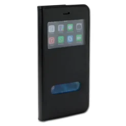 Handyhülle iPhone 6 6S schwarz Bookstyle Case Kunstleder DrachenLeder OME100S